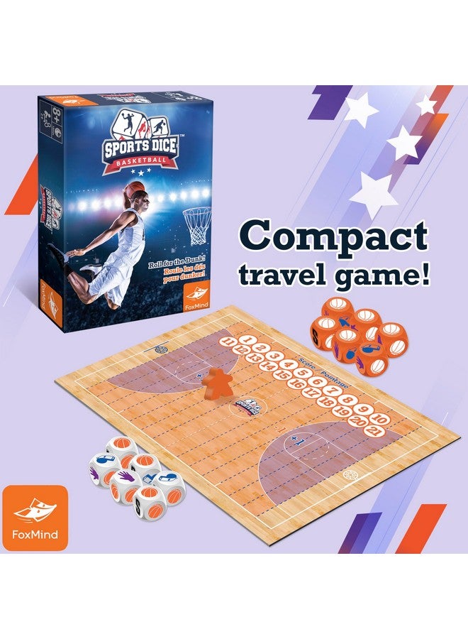 FoxMind Games: Sports Dice Basketball - Throw The Ball On Net & Dunk to Win, Rolling Board Game, Fun & Easy to Learn, Family-Kids Ages 8+ 2-4 Players - Image 2