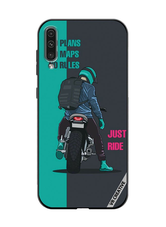 VR CREATIVE Protective Case Cover For Samsung Galaxy A50/A50s Just Ride Design Multicolour - Image 1