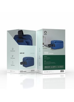 GREEN LION Urban Travel Pouch / Perfect for Home & Travel / Strong Bearing Capacity / Fits More Accessories / Reinforced Handle / Cable Organizer / Multi Ports / Double Polyester - Blue  - Image 2