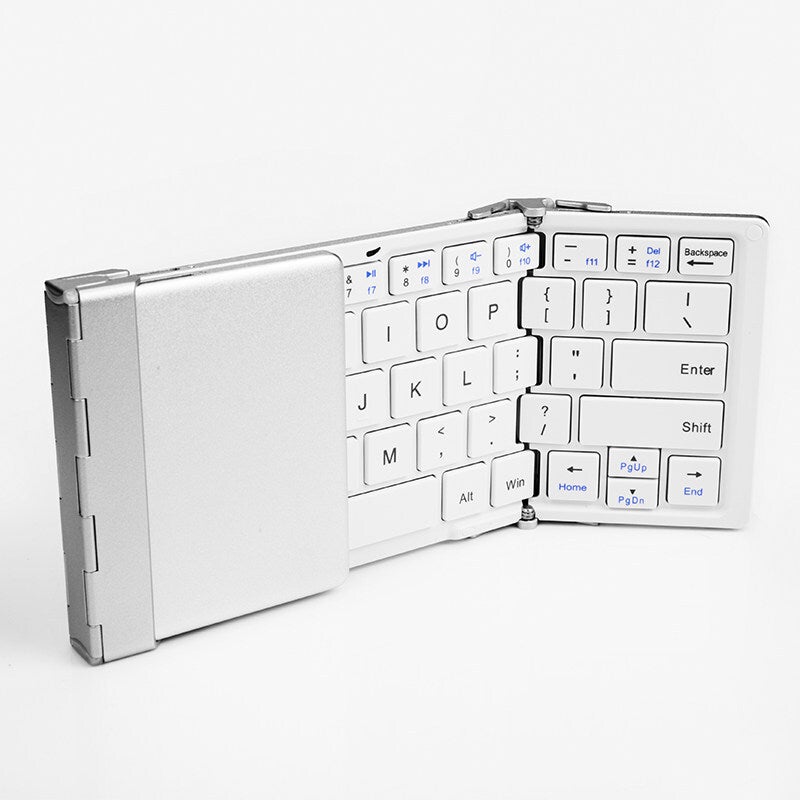 B.O.W Hangshi HB066 Keyboard, Wireless Bluetooth Keyboard, Office Keyboard, Foldable And Portable, 64 Keys, Mobile Phone And Tablet IPad Keyboard, Ultra-Thin Chocolate Keys, White - Image 5