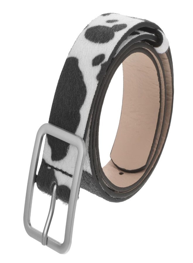 TENDYCOCO Waist Belts for Women Cow Print Leather Belt Animal Print Belt - Image 1