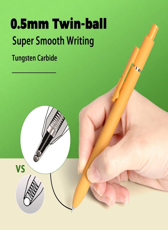 InkSlick Gel Pens, 16 Pcs Quick Dry Black Ink Pen Fine Point 0.5mm Smooth Writing Pen, Large Capacity Long Lasting Ink Retractable Pens Gift Set for Journaling Note Taking, School Office, Home Supplies - Image 2