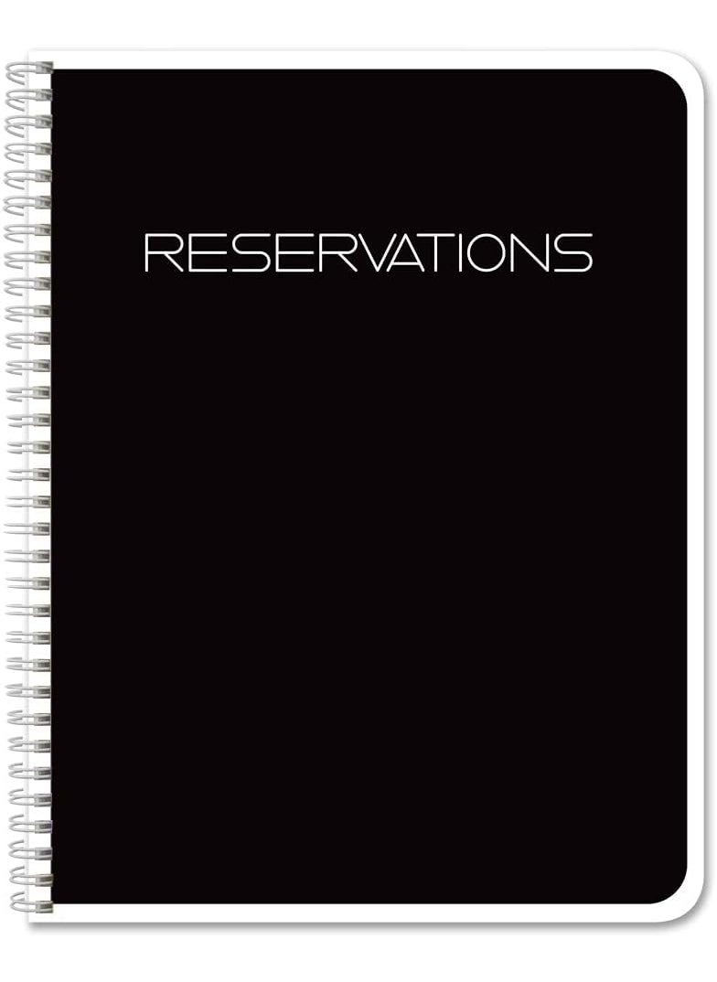 BookFactory BookFactory Reservation Book for Restaurant Table Reservations Restaurant Dinner Reservations 120 Days 120 Pages 85 x 11 Black WireO LOG1207CWPPReservations  - Image 1