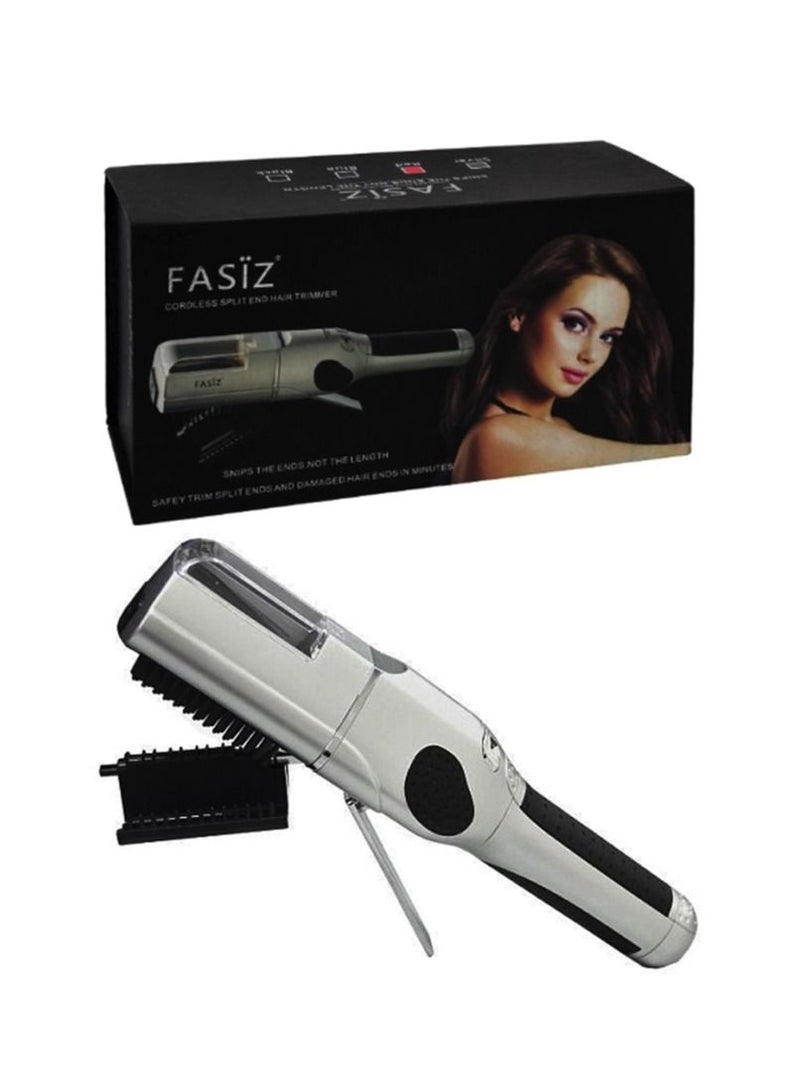 Fasiz Electric Cordless Hair Ends Remover Comb Silver - Image 2