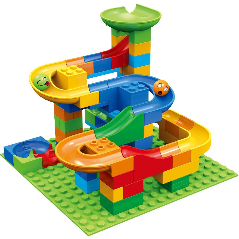 504Pc Variable Rail Slide Ball Building Blocks Diy Large Particle Ball Slide Building Block Table - Image 5