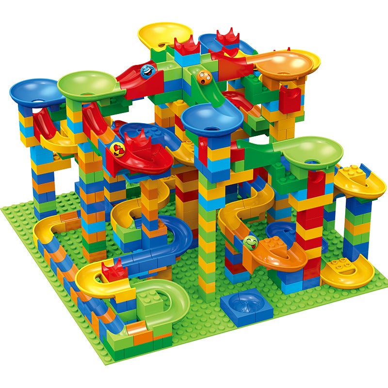 504Pc Variable Rail Slide Ball Building Blocks Diy Large Particle Ball Slide Building Block Table - Image 2
