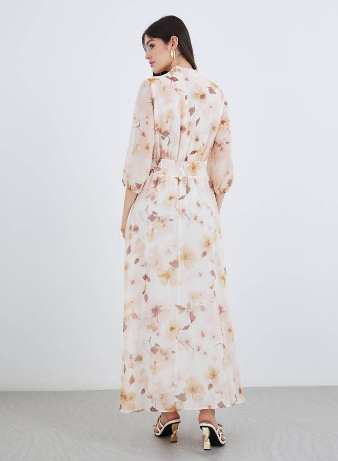 ستايلي فستان ماكسي بقصة - وأكمام بالون بطبعة زهور من ستايلي - Image 5