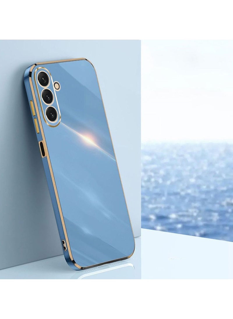 for Samsung Galaxy A16 4G/5G Case, Plating Soft Back Cover, Raised Full Camera Protection, Slim Thin TPU Mobile Phone Case for Samsung Galaxy A16 4G/5G, Blue