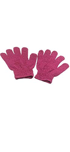 BRUSHMAN Exfoliating Dual Texture Bath Gloves for Shower, Spa, Massage and Body Scrubs, Dead Skin Cell Remover, Gloves with hanging loop (1 Pair Heavy Glove) (white) - Image 2