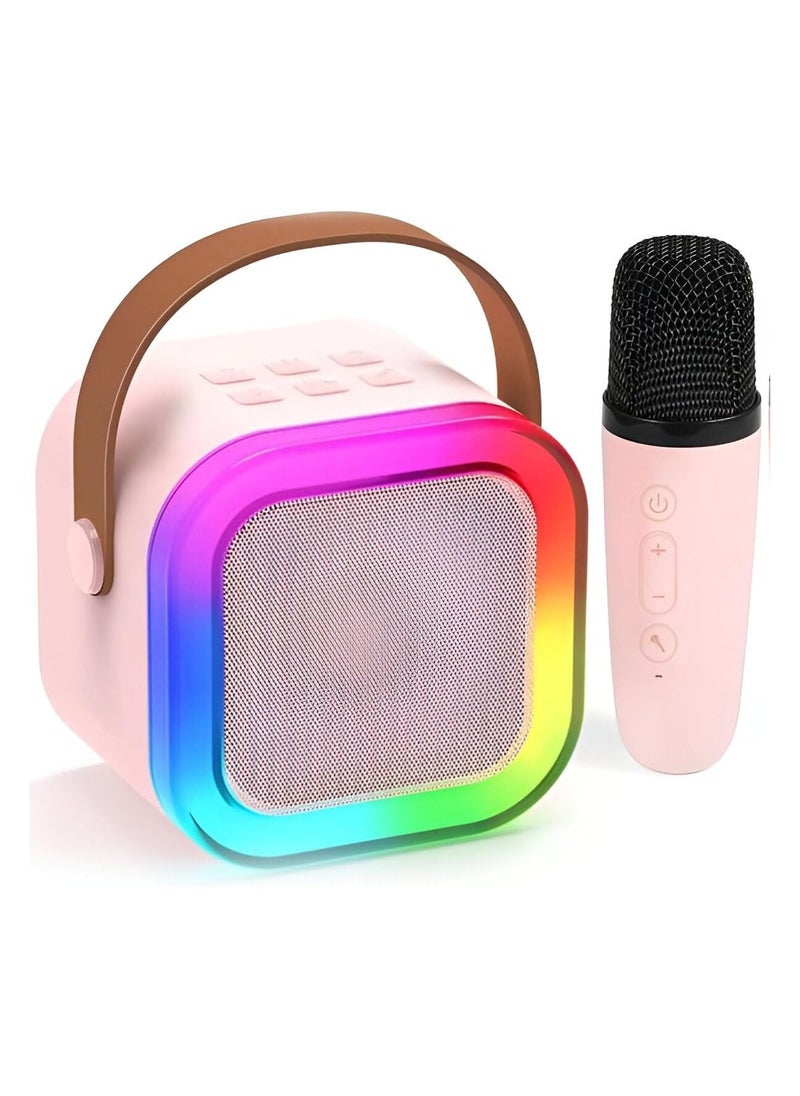 Generic - Small karaoke machine, portable Bluetooth karaoke speaker with a wireless microphone for children and adults - Image 1