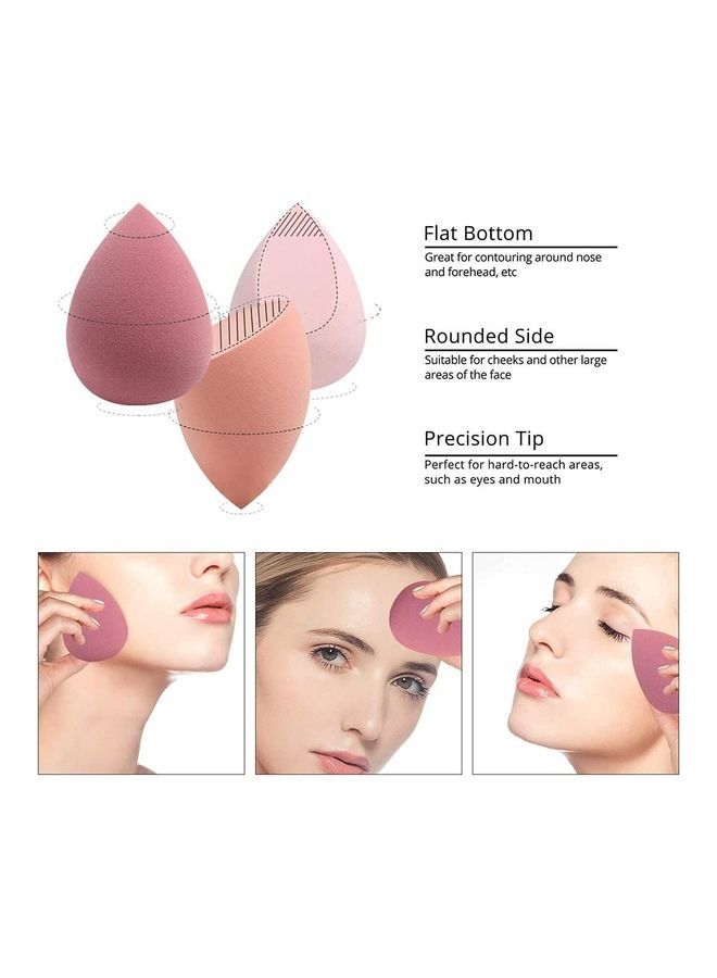 NIBEMINENT 4 -Piece Makeup Sponges Blender Multicolour - Image 4