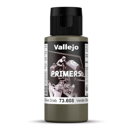 Vallejo - Surface Primer Color | USA Olive Drab 60 ml. (2.02 fl.oz.) | Matte Finish and Fast Drying | Perfect for Airbrushing and Great Adhesion to Figurines and Scale Models - Image 5