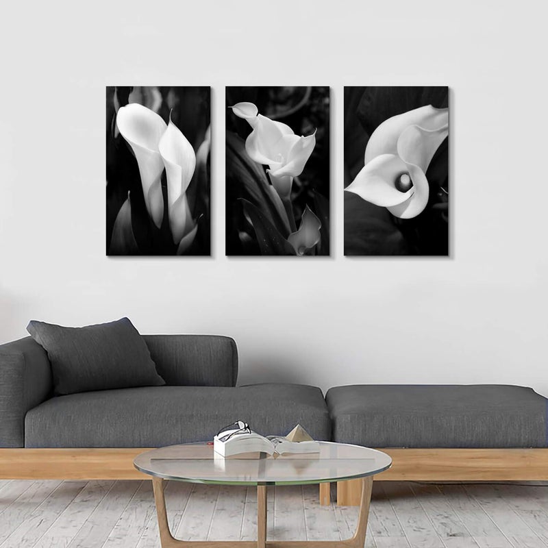 Hardy Gallery Floral Artwork Nature Flower Picture: Calla-Lily Print on Canvas Set for Wall Art - Image 4