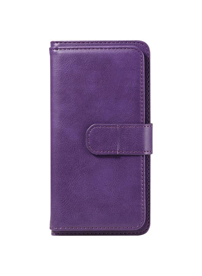 S-TOP Case For iPhone 16 Pro Max Multi-Function Wallet 10 Card Slots Leather Phone Case - Image 3