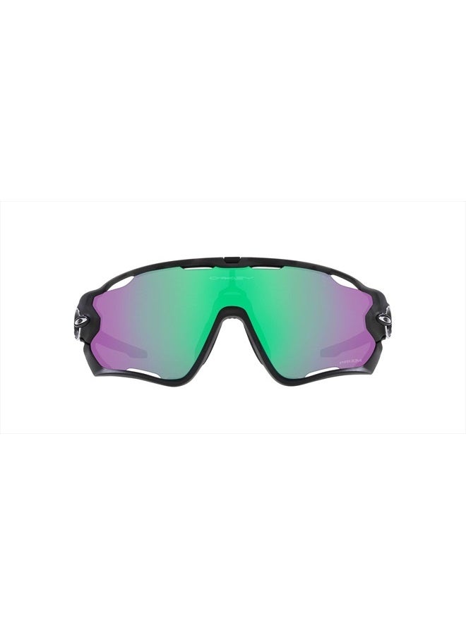 OAKLEY نظارات شمسية مستطيلة للرجال OO9290 Jawbreaker، كامو أسود غير لامع/بريزم رود جاد، 31 مم - Image 1