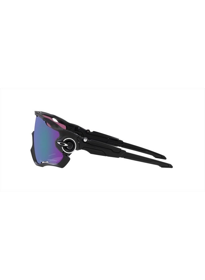 OAKLEY نظارات شمسية مستطيلة للرجال OO9290 Jawbreaker، كامو أسود غير لامع/بريزم رود جاد، 31 مم - Image 4