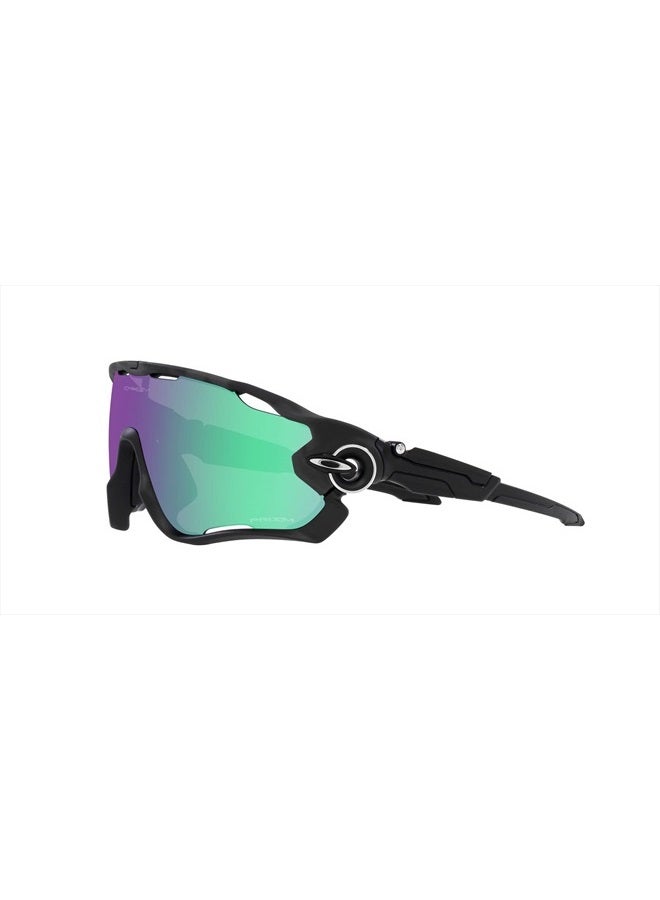 OAKLEY نظارات شمسية مستطيلة للرجال OO9290 Jawbreaker، كامو أسود غير لامع/بريزم رود جاد، 31 مم - Image 3