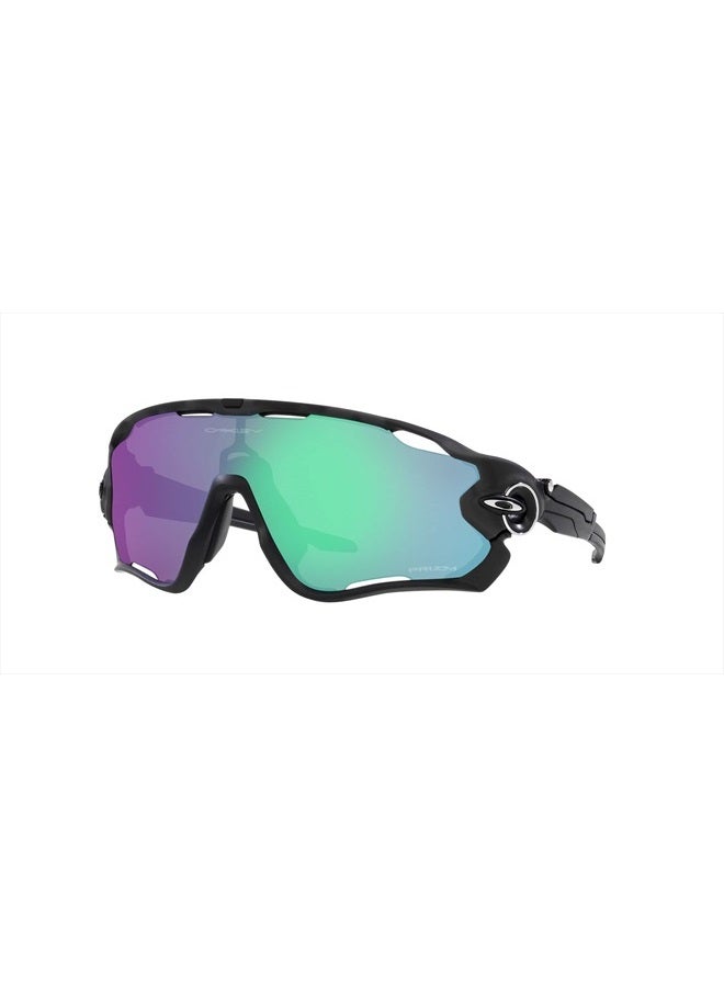 OAKLEY نظارات شمسية مستطيلة للرجال OO9290 Jawbreaker، كامو أسود غير لامع/بريزم رود جاد، 31 مم - Image 2