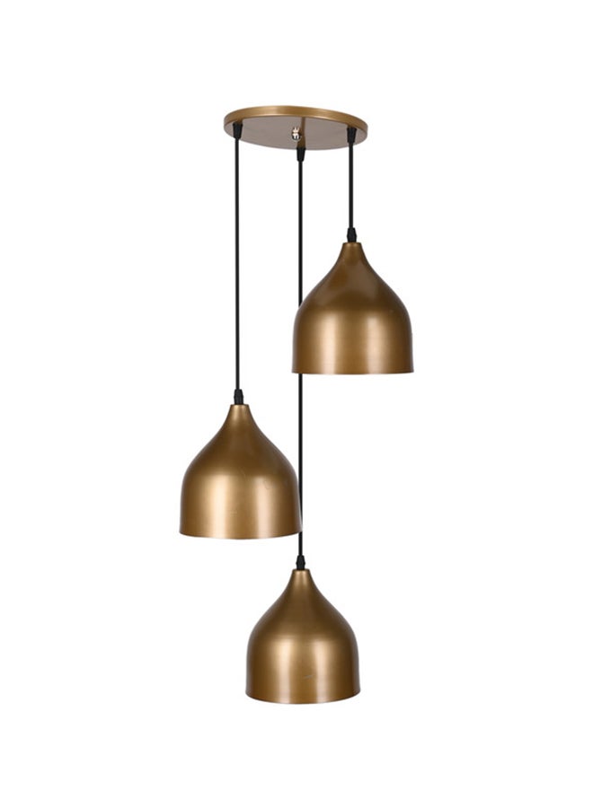 الروضة للإضاءة نجفة نعومى 3 لمبة | حديث ديكور LED E27 معلقة مصباح سقف اضاءة داخلية مصباح معلق دلاية سقف مودرن نجفة | مناسبة لأي غرفة | | اللون: دهبى | المقاس: 70x32 سم