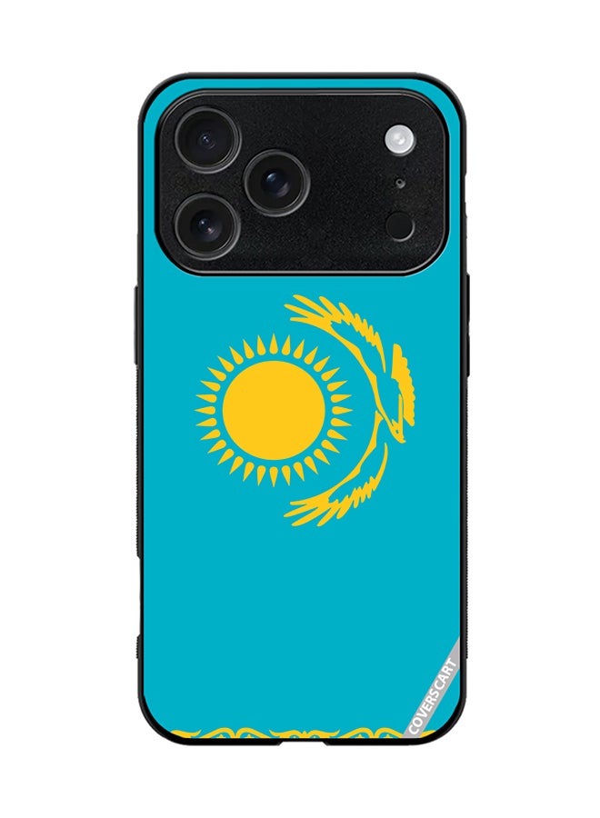 Protective Case Cover For Apple iPhone 17 Pro Kazakhstan  Flag Design Multicolour