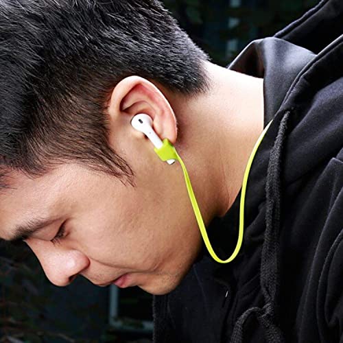 MStick Anti-Lost Magnetic Strap Silicone Cable String for Apple Wireless Earphones (Neon Green) - Image 3