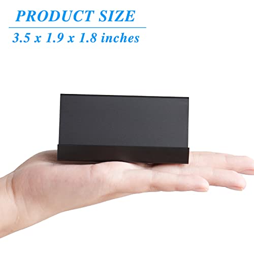 BAOHD Business Card Holder for Desk, Business Card Display Stand, Metal Desktop Business Card Organizer, Black - Image 5