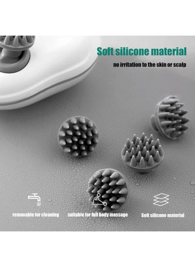 BORTONY Electric Scalp Massager Multifunctional Waterproof Head Massager With 96 Kneading Nodes Rechargeable Head Scratcher For Hair Growth Stress Relax Relaxing Gifts For Women Men  - Image 3