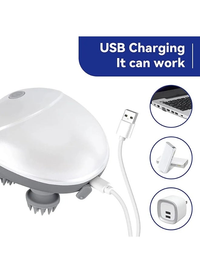 BORTONY Electric Scalp Massager Multifunctional Waterproof Head Massager With 96 Kneading Nodes Rechargeable Head Scratcher For Hair Growth Stress Relax Relaxing Gifts For Women Men  - Image 5