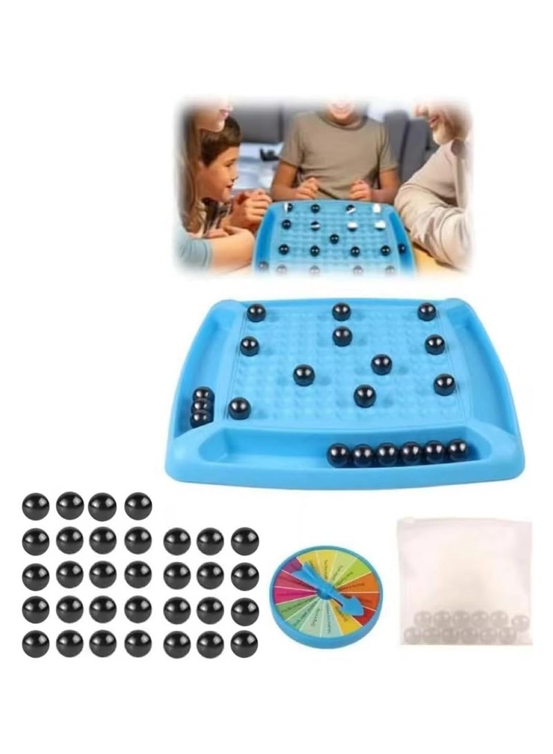 لعبة لوحية مغناطيسية، 12 لعبة شطرنج مغناطيسية متعددة اللاعبين، لعبة لوحية تفاعلية ومسلية - لعبة عائلية محمولة للحفلات، تتحدى سرعة رد الفعل والتفكير المنطقي