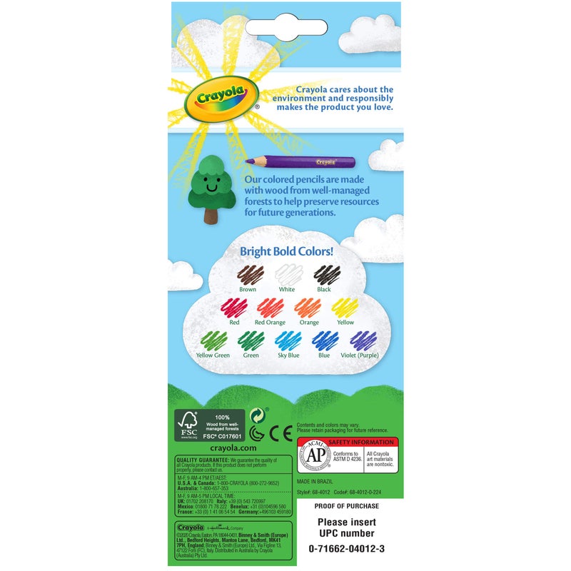 Crayola Colored Pencils, Assorted Colors, Pre-sharpened, Adult Coloring, 12 Count, Gift - Image 2