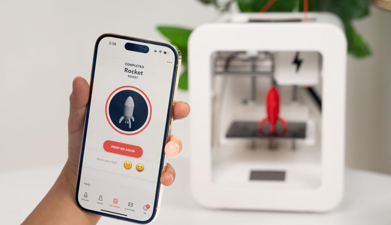 TOYBOX طابعة تويبكس ثلاثية الأبعاد للأطفال - تتضمن حزمة بدء سهلة الاستخدام مع تطبيق مجاني، 1 خيوط، وكatalog طباعة ضخم متضمن - Image 4