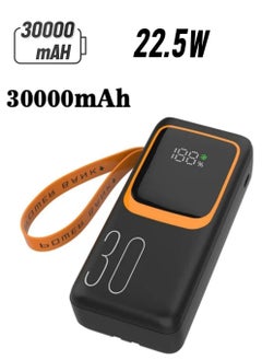 micro speed Power Bank 30000mAh Large Battery Capacity Multiple Input And Output Built-in LED Flashlight and Large Digital Display and Built-in 2 Cables For Charging Tablet Cell Phones Digi Cams And Gaming  - Image 1