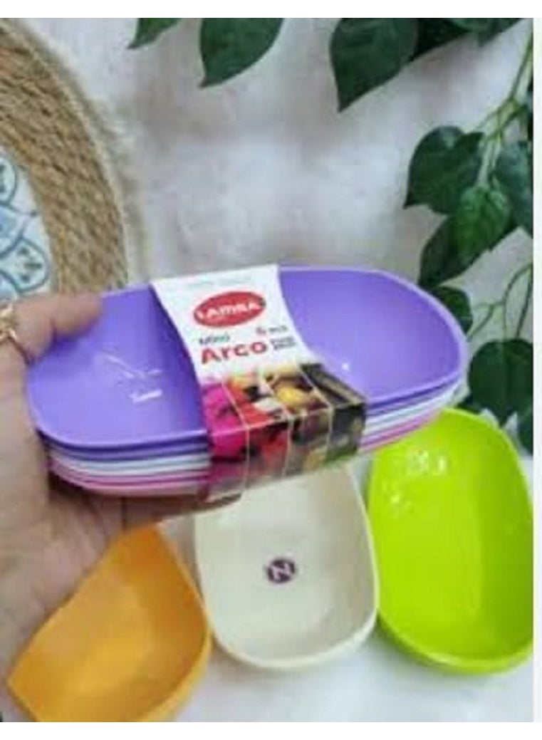 Colorful Nut and Candy Plates (6 Pieces) - Eco-Friendly, Reusable and Lightweight - Suitable for Kids and Adults for Daily Use, Parties, Picnics and Trips - Image 3