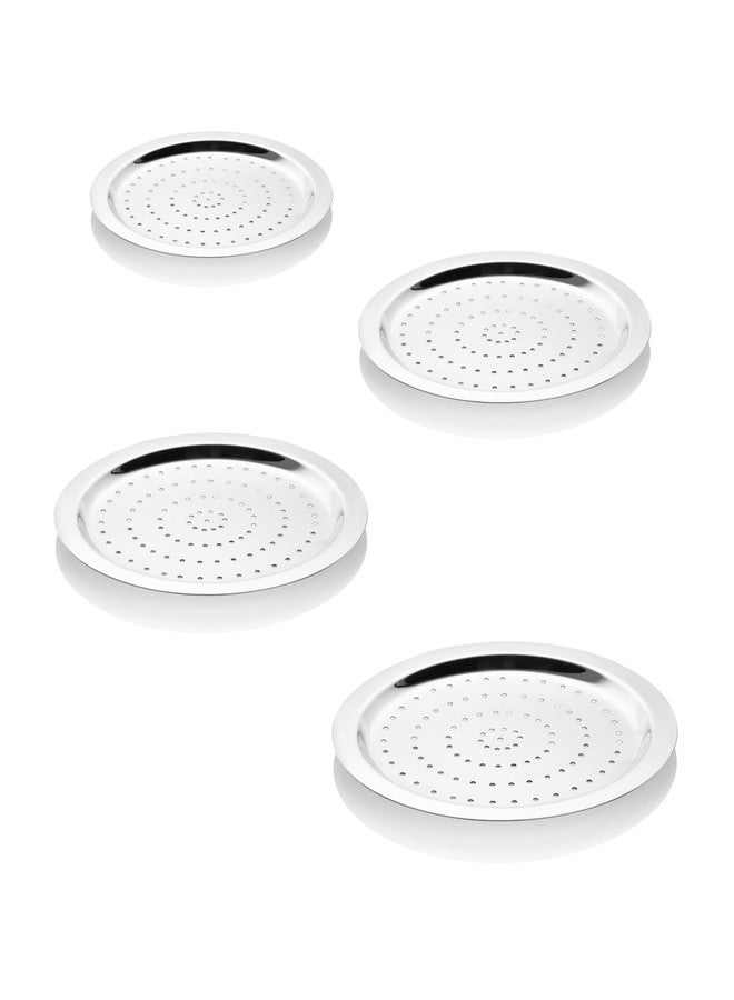 Embassy Stainless Steel Ciba Cover/Lid with Holes, Sizes 11-14, Set of 4, 18.4/20/21.2/22.9 cms - Image 1