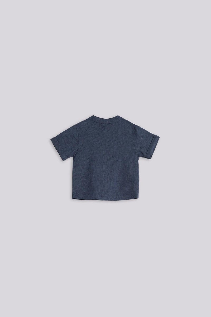 Layette Baby Boy Navy Blue Shirt - Image 2