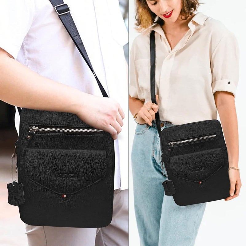 ABYS Genuine Leather Black Neck Pouch For Men And Women (IN05BK) - Image 2