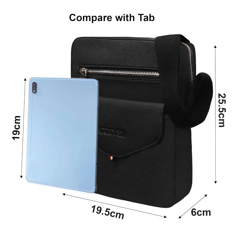 ABYS Genuine Leather Black Neck Pouch For Men And Women (IN05BK) - Image 4