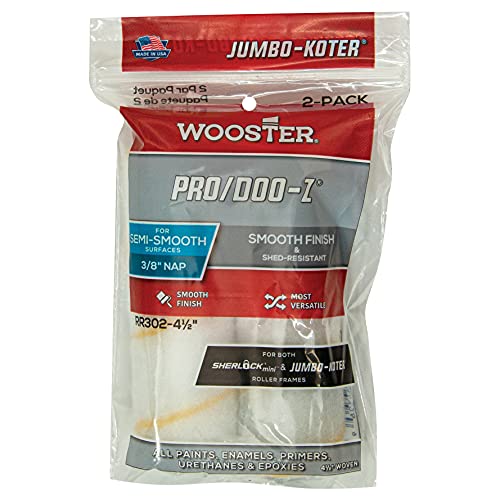 Wooster Brush RR302-4 1/2 RR302-4-1/2 Jumbo-Koter Pro/Doo-Z Roller 3/8-Inch Nap, 2-Pack, 4-1/2-Inch, 4.5 Inch - Image 4