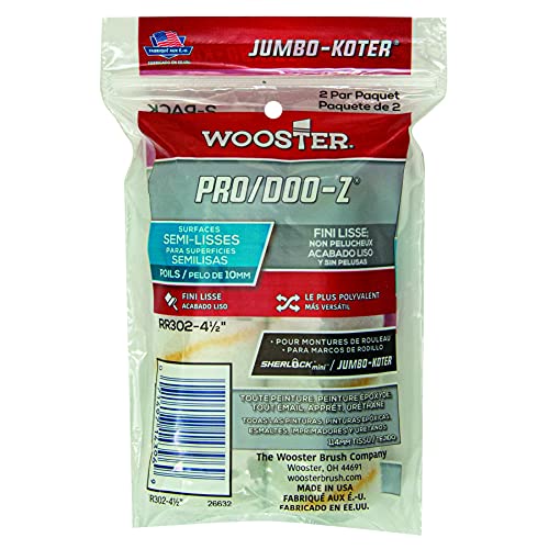 Wooster Brush RR302-4 1/2 RR302-4-1/2 Jumbo-Koter Pro/Doo-Z Roller 3/8-Inch Nap, 2-Pack, 4-1/2-Inch, 4.5 Inch - Image 2