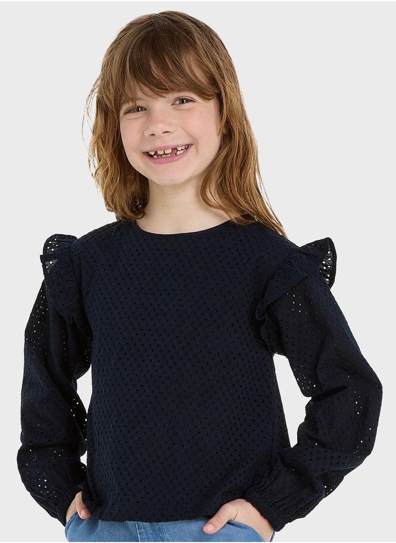 TOMMY HILFIGER Kids Embroidery Top  - Image 1