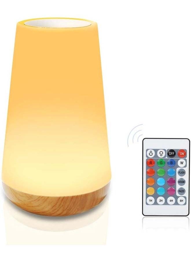 Taimi Touch Lamp Night Light with Sensor Remote Control Table Bedside Lamps-5 Level Dimmable Warm White Night Light and 13 Color Changing RGB for Bedroom Living Room Office  - Image 1