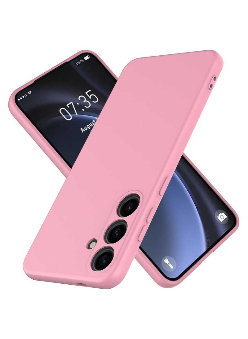 MUNTAQI Slim Liquid Silicone Case for Samsung Galaxy S24 Plus,with Scratch-Resistant Microfiber Lining Shockproof Soft Silicone Protective Case for Samsung S24 Plus (Pink) - Image 1