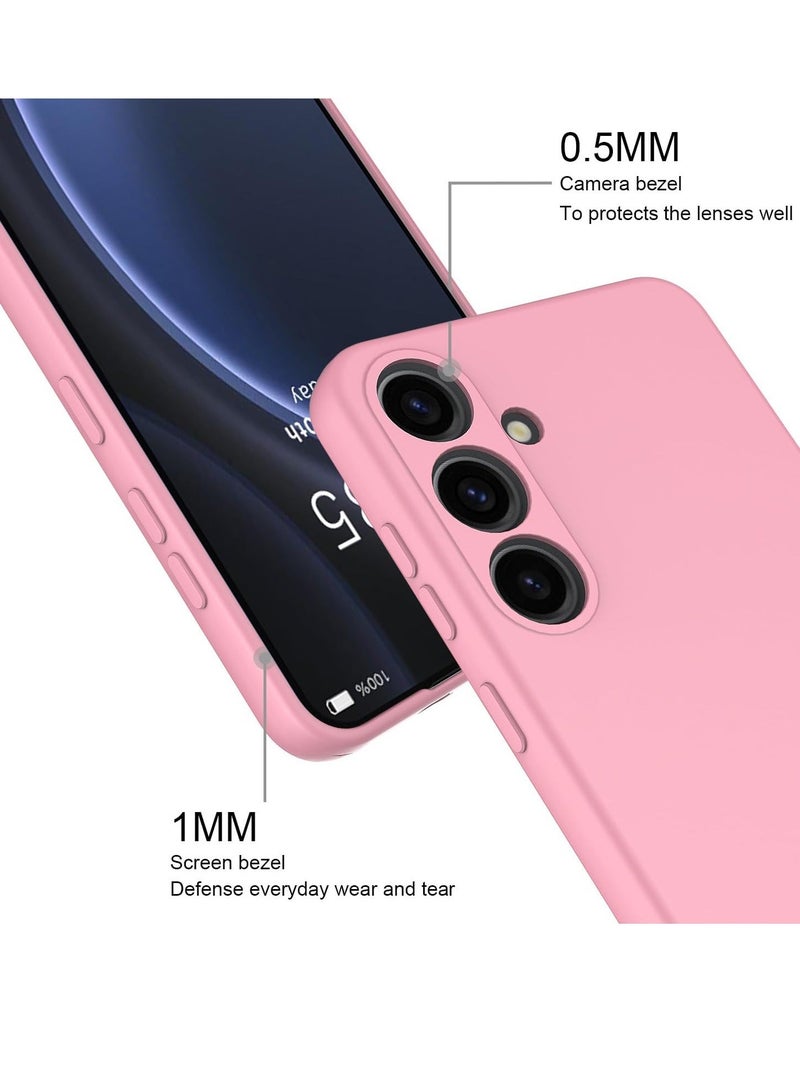 MUNTAQI Slim Liquid Silicone Case for Samsung Galaxy S24 Plus,with Scratch-Resistant Microfiber Lining Shockproof Soft Silicone Protective Case for Samsung S24 Plus (Pink) - Image 2