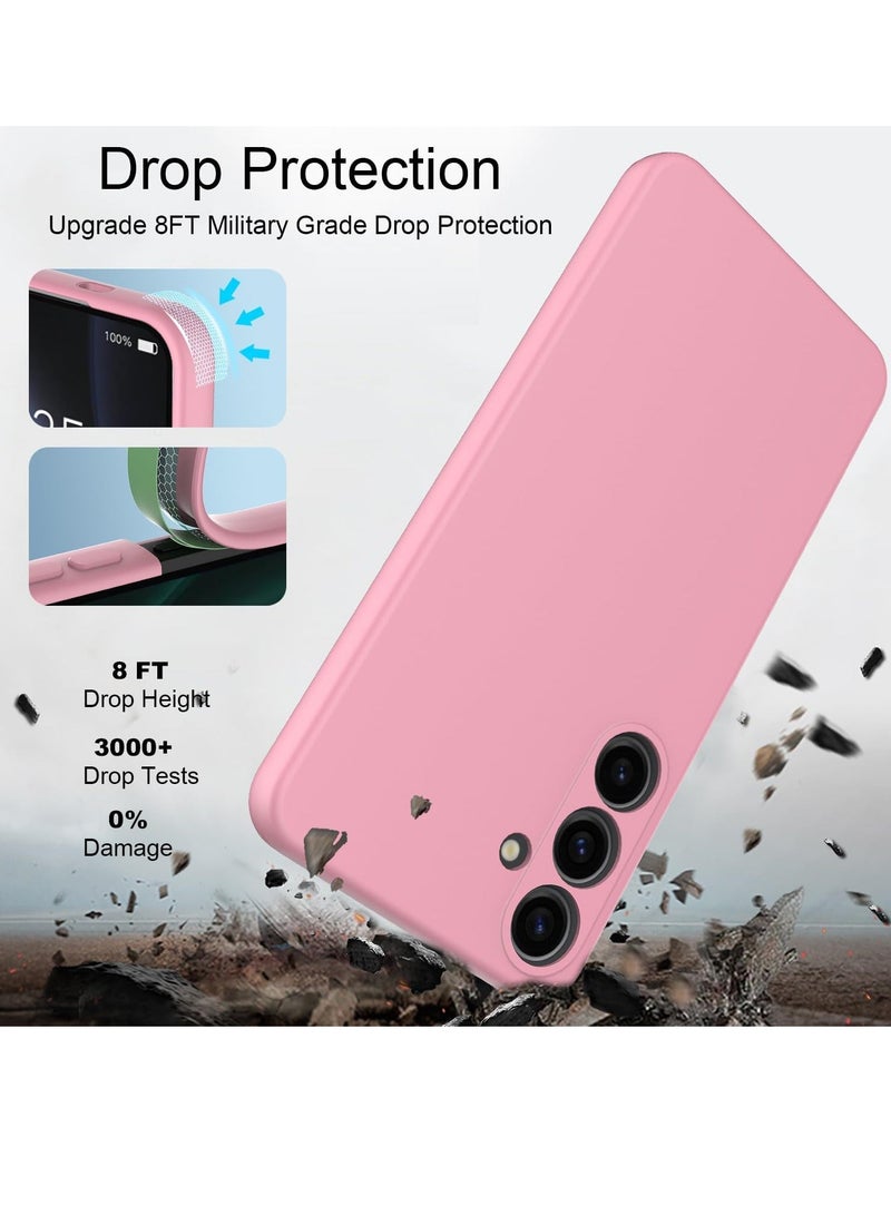 MUNTAQI Slim Liquid Silicone Case for Samsung Galaxy S24 Plus,with Scratch-Resistant Microfiber Lining Shockproof Soft Silicone Protective Case for Samsung S24 Plus (Pink) - Image 4