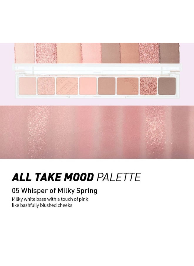 Peripera - All Take Mood Palette 05 Whisper Of Milky Spring - Image 1