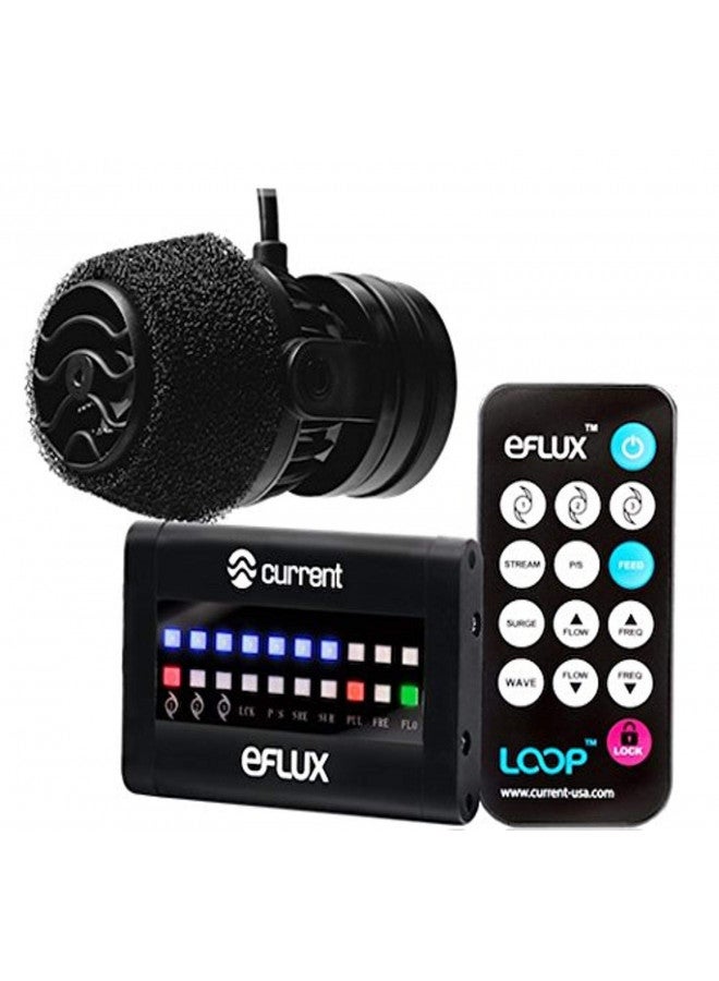CURRENT USA 660 GPH eFlux Nano Wave Maker Pump Kit (6000) | Magnetic DC Powerhead with LED Display Controller for Saltwater Tank, 132-660 GPH Aquarium Water Circulation Pump 5 to 30 Gallon, Black - Image 1