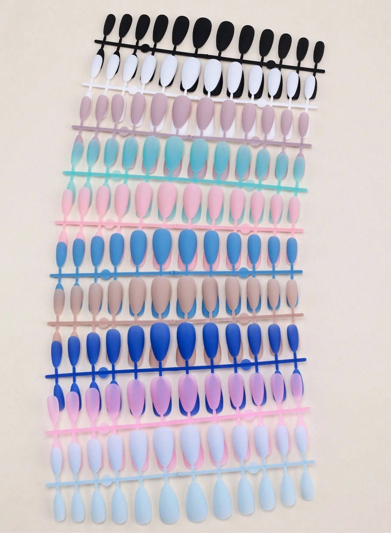 Artificial nails, a box of 240 pieces and 10 different and distinctive nail colors, suitable for daily wear and parties - Image 3