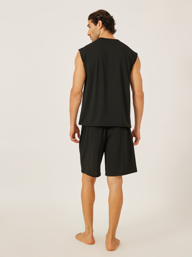 Styli Styli Unwind Solid Round Neck Tank and Shorts Set  - Image 4