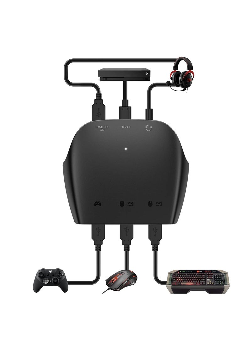 SYOSI - محول لوحة المفاتيح والماوس، محول الماوس ولوحة المفاتيح لـ N- Switch/Xbox Serious X/S/Xbox 360/Xbox One/PS4/PS3، محول لوحة مفاتيح وماوس USB للألعاب - Image 1
