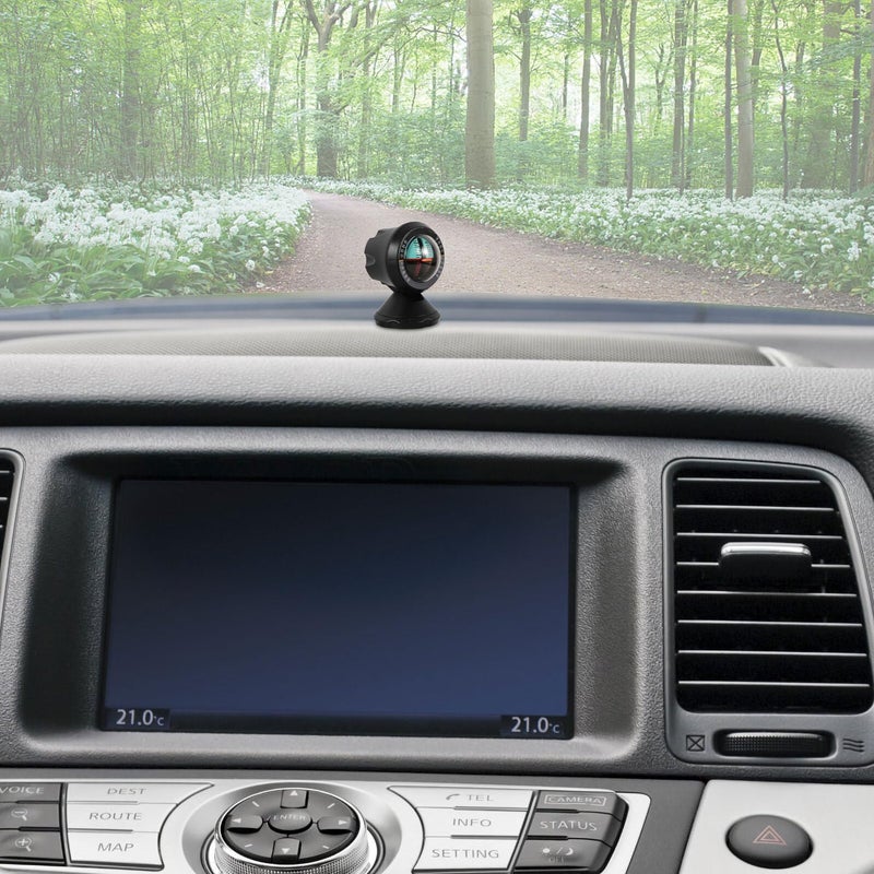 عجلة البوصلة بلوحة القيادة للسيارة مع كؤوس شفط مزدوجة للملاحة في السيارة والقارب والتخييم في الهواء الطلق - Image 5